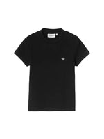 T-SHIRT W MANICA CORTA RIB SMALL HEART PATCH