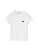 T-SHIRT W MANICA CORTA RIB SMALL HEART PATCH