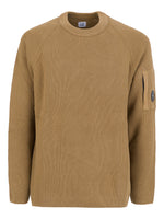 MAGLIA GIROCOLLO WAFFLE KNIT COTTON CREWNECK LENS SWEATER