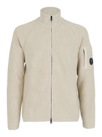 CARDIGAN WAFFLE KNIT COTTON ZIP LENS