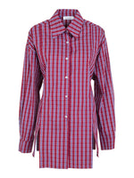 CAMICIA CHECK CON SPACCHI E ALLACCIATURA POSTERIORE