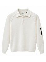POLO MANICA LUNGA CHENILLE COTTON POLO SWEATER
