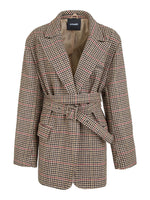 CAPPOTTO CORTO PIED DE POULLE CON CINTURA