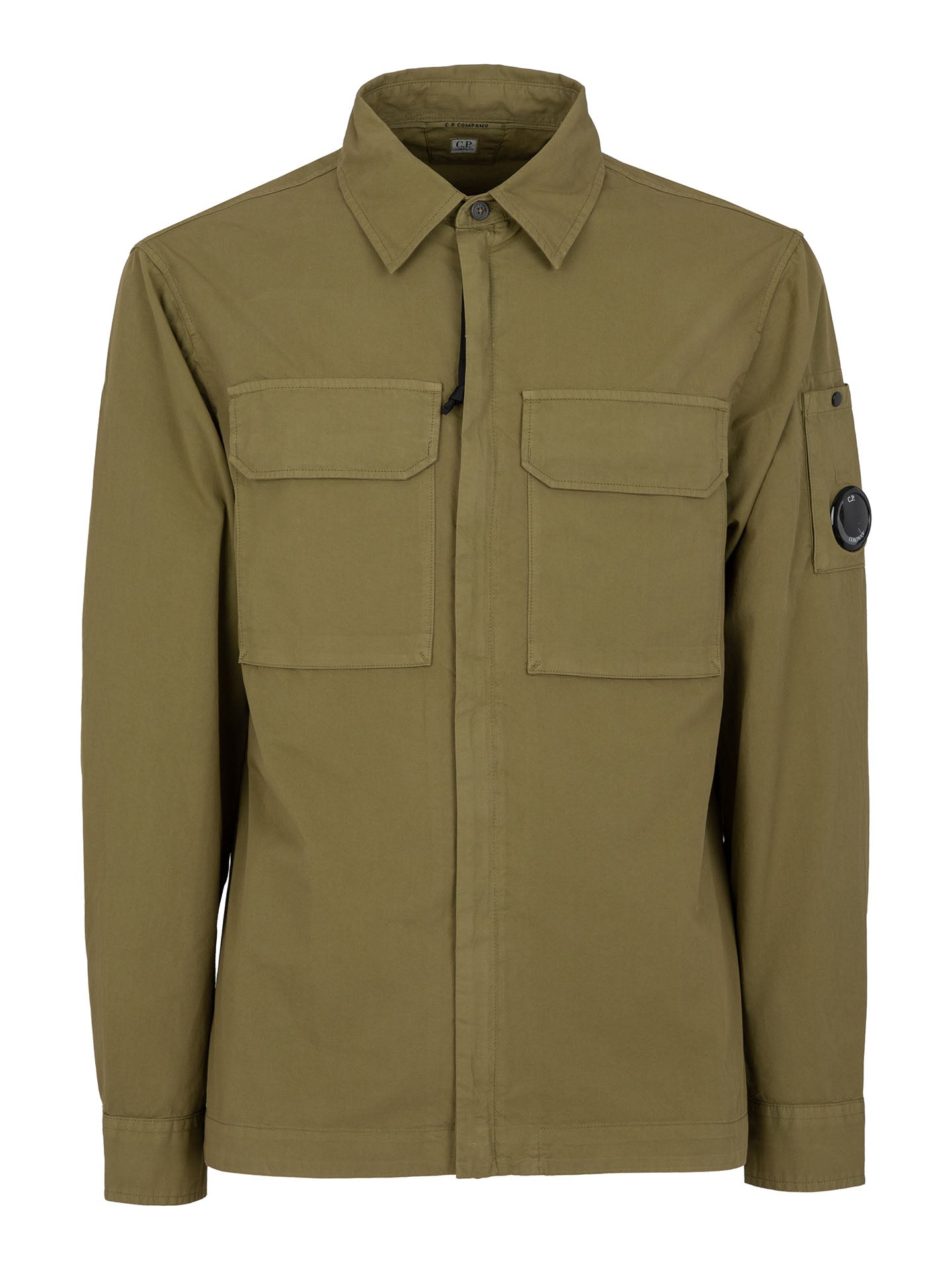 OVERSHIRT ORGANIC GABARDINE ZIPPED LENS