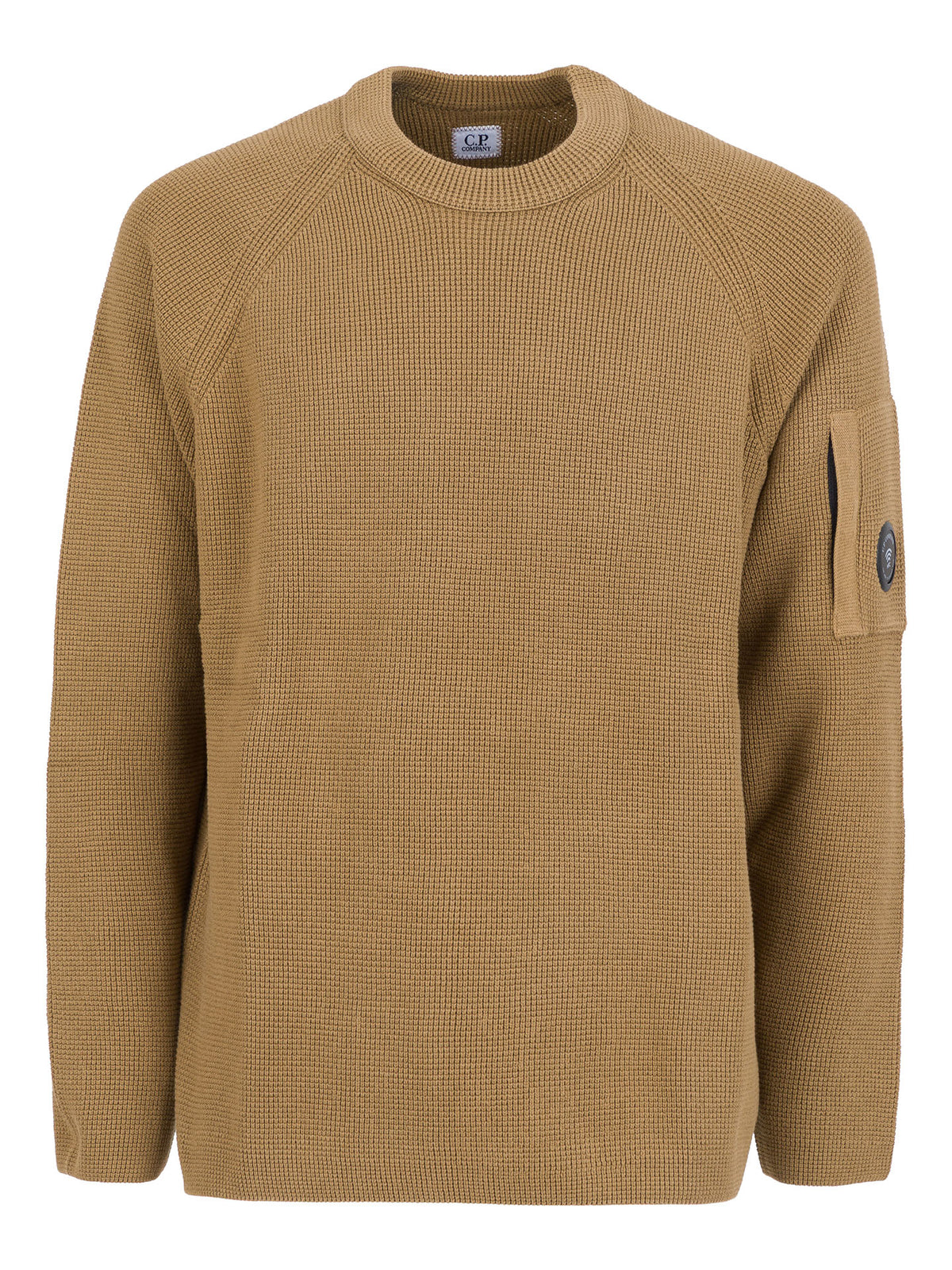 MAGLIA GIROCOLLO WAFFLE KNIT COTTON CREWNECK LENS SWEATER