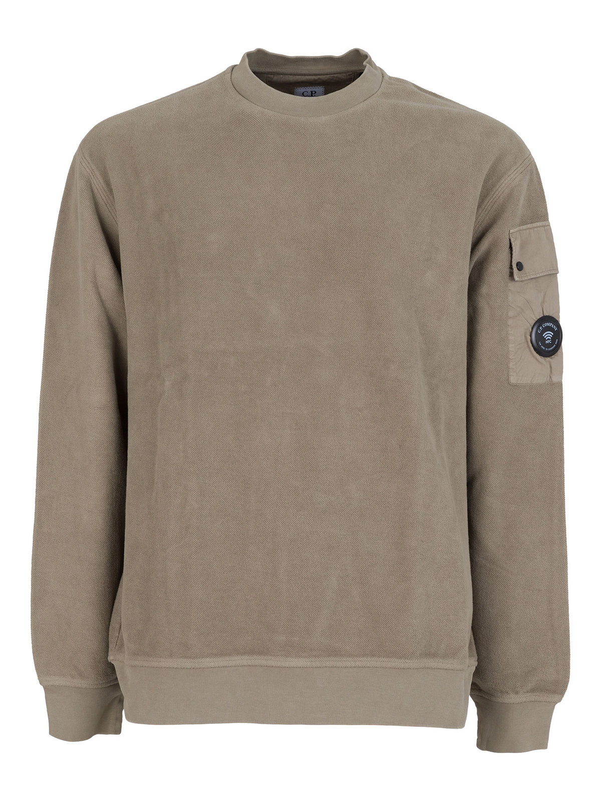 FELPA GIROCOLLO SWEATSHIRTS CREW NECK IN BRUSHED EMERIZED DIAGONAL FLEECE