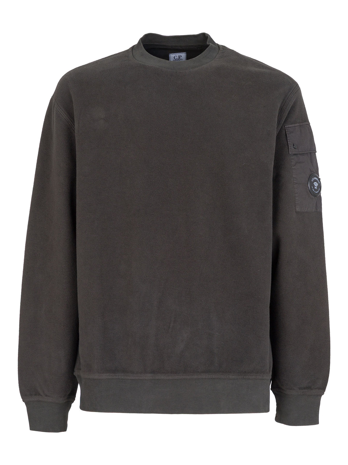 FELPA GIROCOLLO SWEATSHIRTS CREW NECK IN BRUSHED EMERIZED DIAGONAL FLEECE