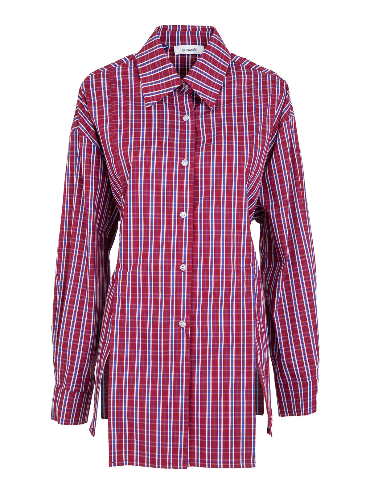 CAMICIA CHECK CON SPACCHI E ALLACCIATURA POSTERIORE
