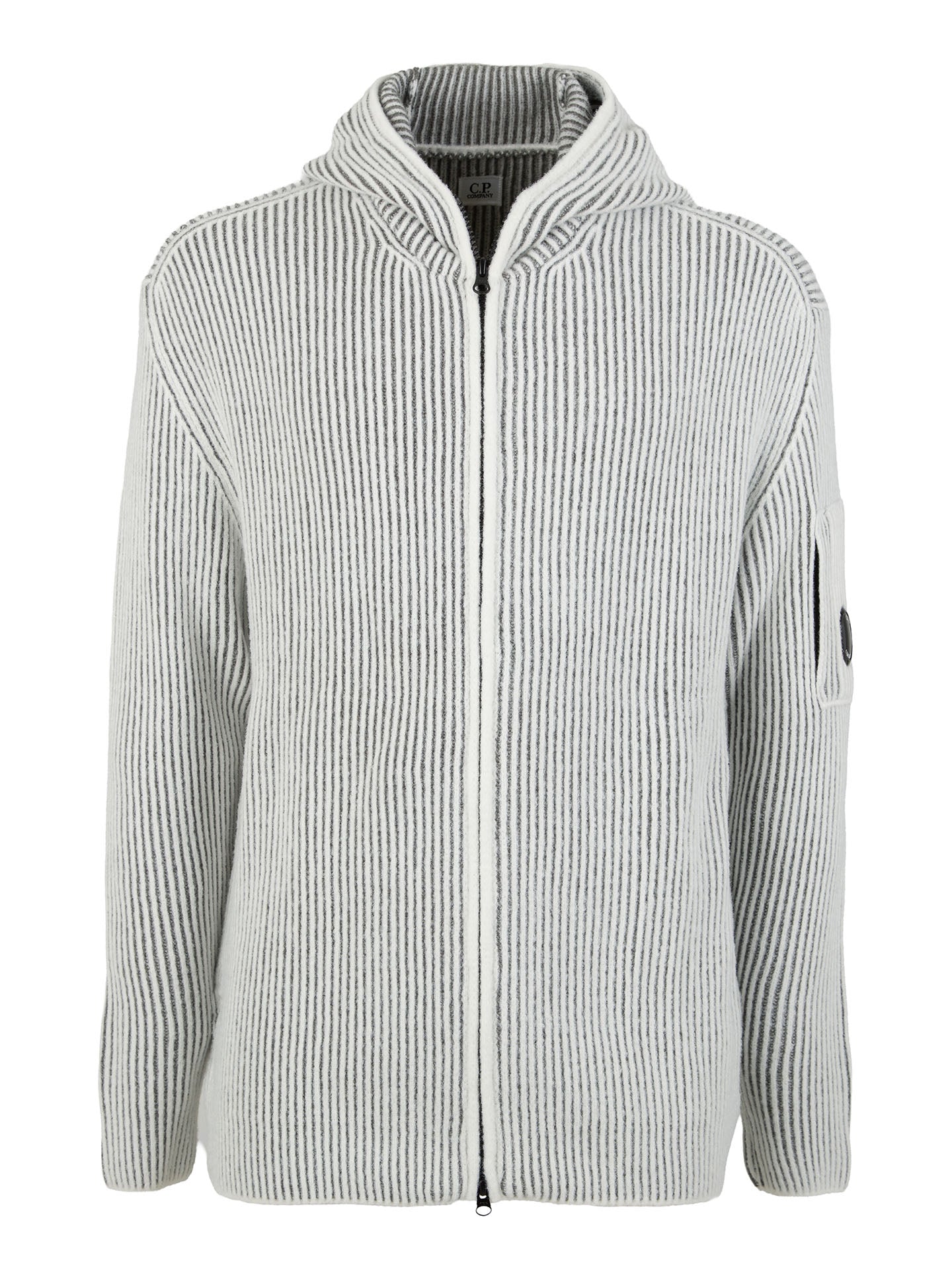 MAGLIA APERTA CAPPUCCIO   IN FLEECE KNIT