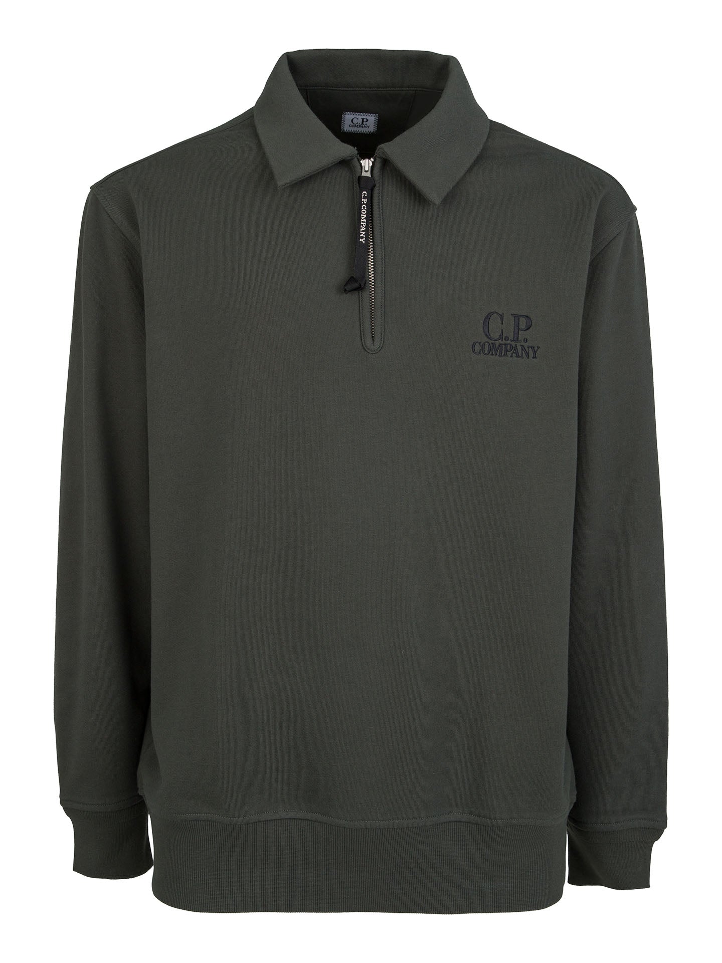 FELPA POLO COLLAR IN DIAGONAL RAISED FLEECE