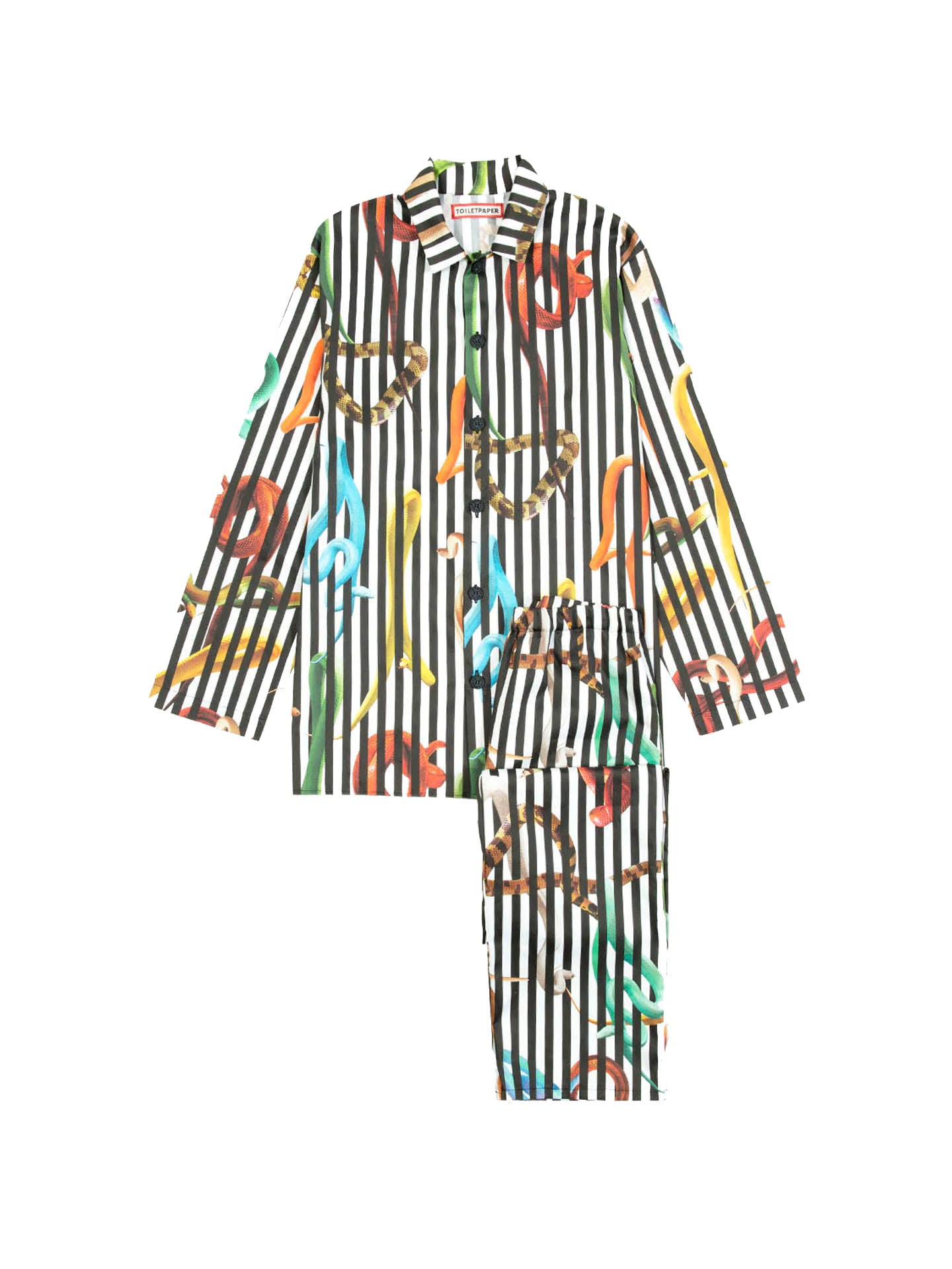 TOILETPAPER PIGIAMA SNAKES/RIGHE S/M